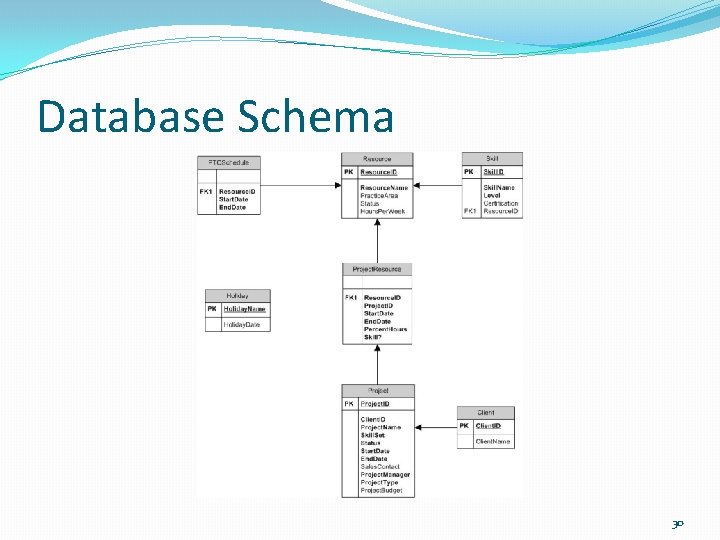 Database Schema 30 