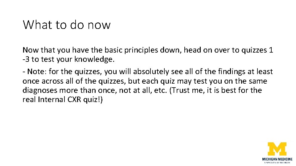 What to do now Now that you have the basic principles down, head on What to do now Now that you have the basic principles down, head on