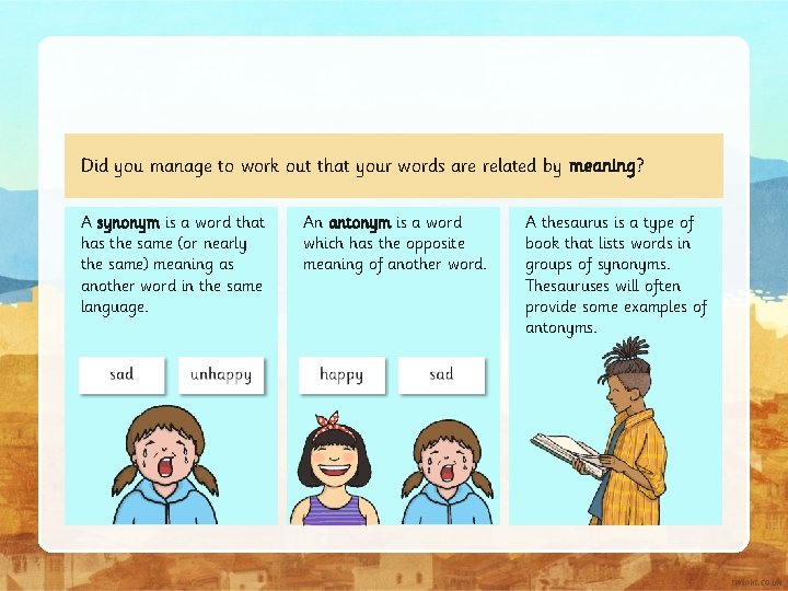 IDENTIFY SYNONYMS ANTONYMS visual data 4