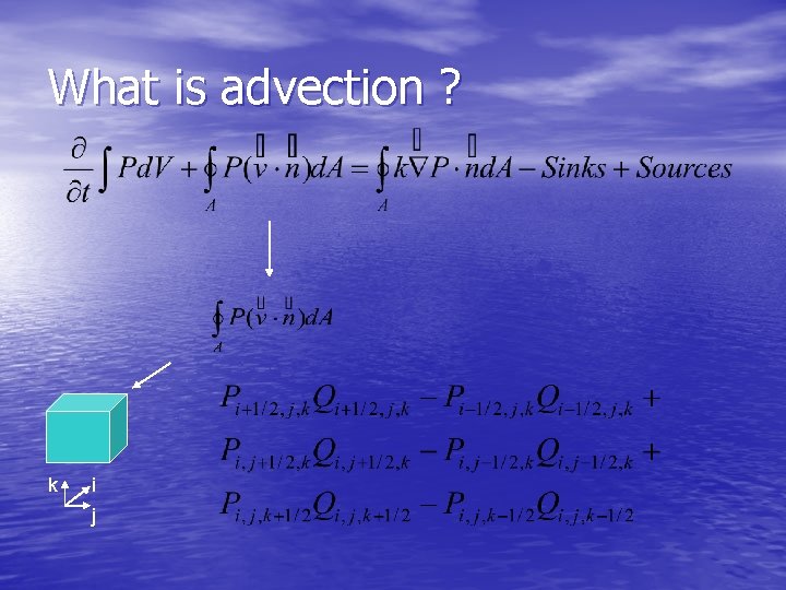 What is advection ? k i j 