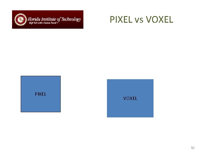PIXEL vs VOXEL PIXEL VOXEL 50 