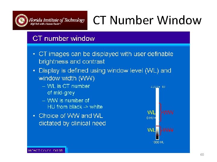CT Number Window 60 