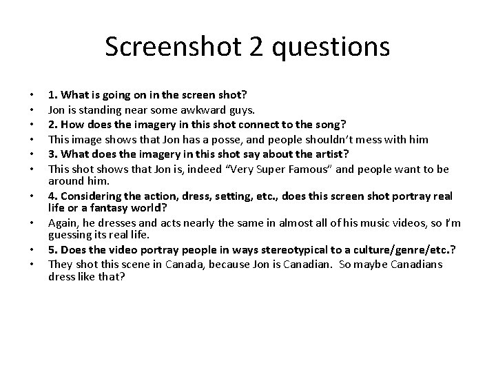 Screenshot 2 questions • • • 1. What is going on in the screen