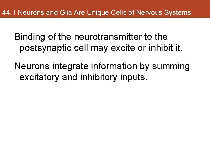 44. 1 Neurons and Glia Are Unique Cells of Nervous Systems Binding of the