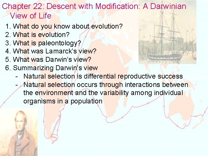 Chapter 22: Descent with Modification: A Darwinian View of Life 1. What do you