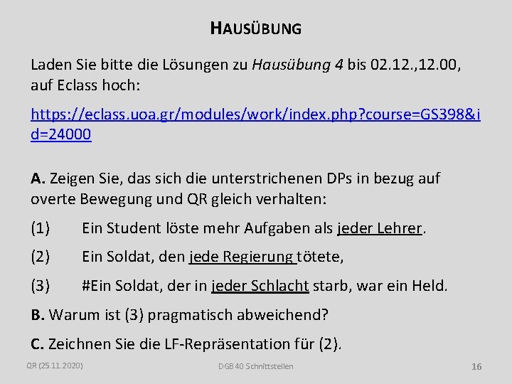 HAUSÜBUNG Laden Sie bitte die Lösungen zu Hausübung 4 bis 02. 12. , 12.