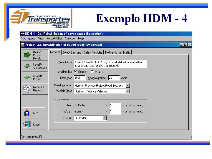 Exemplo HDM - 4 