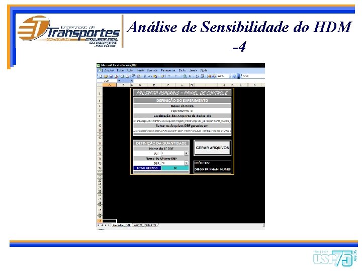 Análise de Sensibilidade do HDM -4 