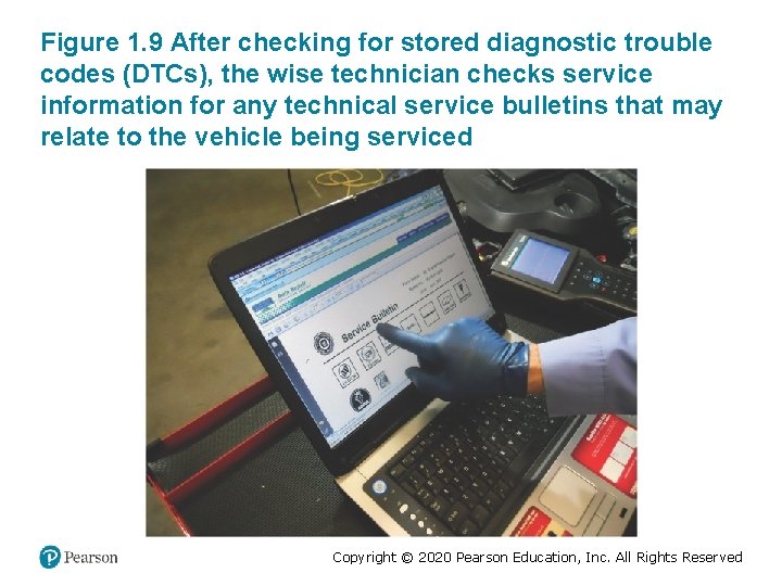 Figure 1. 9 After checking for stored diagnostic trouble codes (DTCs), the wise technician