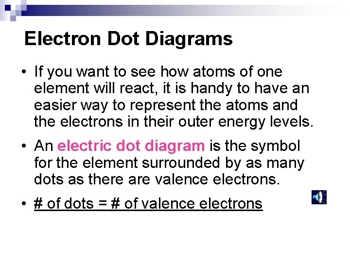 Electron Dot Diagrams • If you want to see how atoms of one element