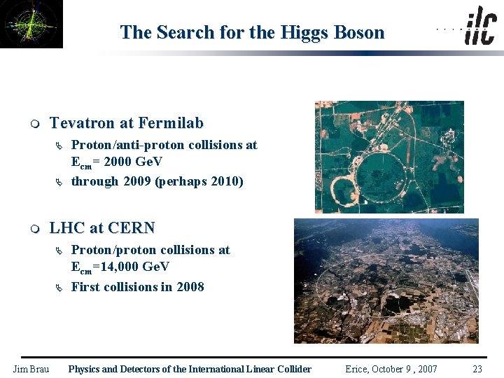 The Search for the Higgs Boson m Tevatron at Fermilab Ä Ä m LHC