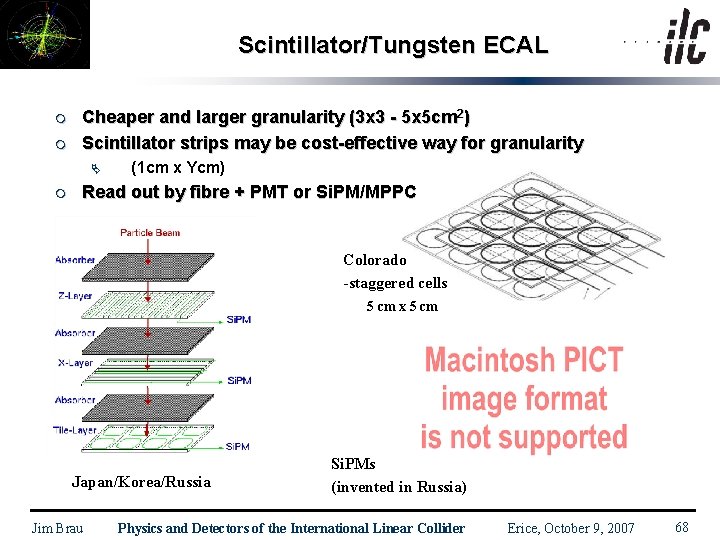 Scintillator/Tungsten ECAL m m Cheaper and larger granularity (3 x 3 - 5 x