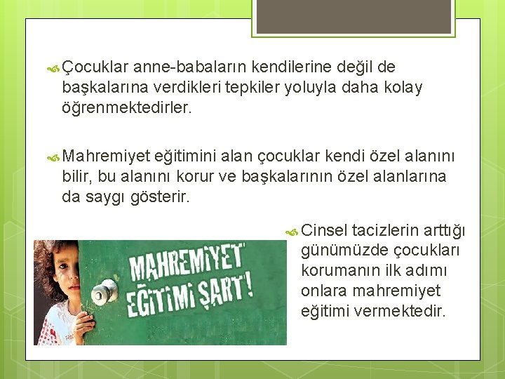 er mahremiyet eitimi verirken dikkat edilmesi gereken kurallar