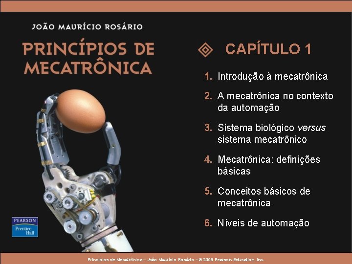 CAPÍTULO 1 1. Introdução à mecatrônica 2. A mecatrônica no contexto da automação 3. CAPÍTULO 1 1. Introdução à mecatrônica 2. A mecatrônica no contexto da automação 3.