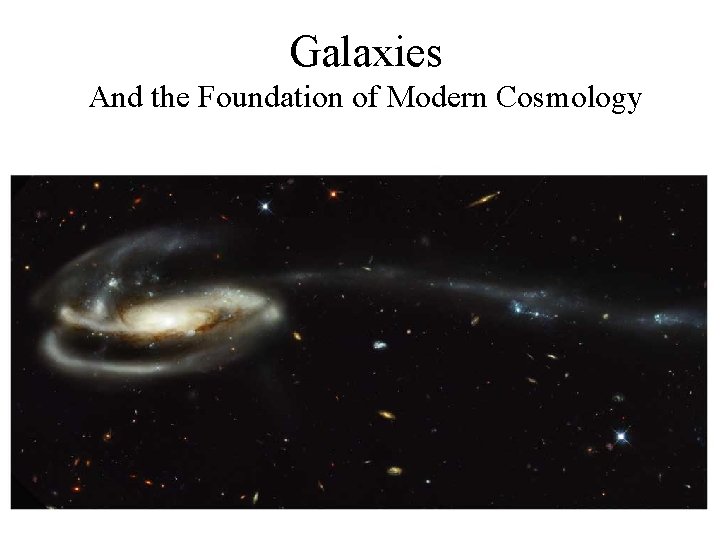 Galaxies And the Foundation of Modern Cosmology 