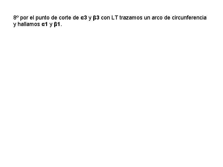 8º por el punto de corte de α 3 y β 3 con LT