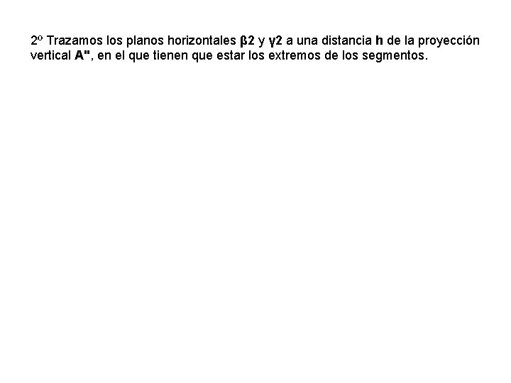 2º Trazamos los planos horizontales β 2 y γ 2 a una distancia h