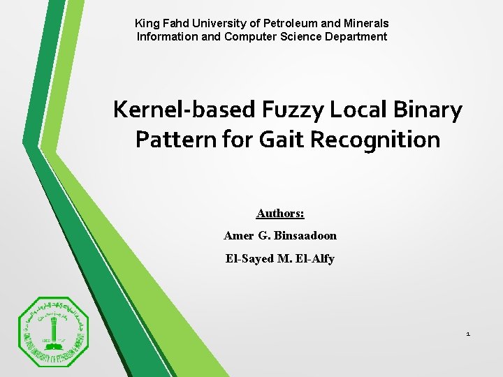 King Fahd University of Petroleum and Minerals Information and Computer Science Department Kernel-based Fuzzy
