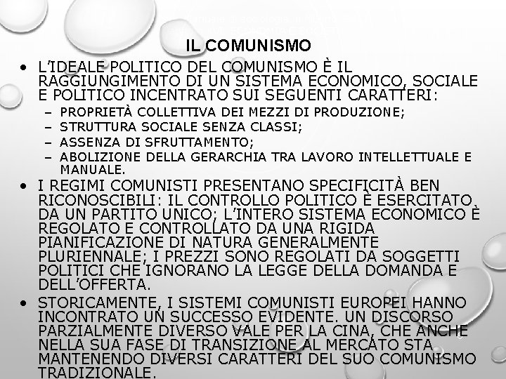Smelser, Manuale di sociologia, il Mulino, 2011 Capitolo XVI. ECONOMIA E SOCIETÀ IL COMUNISMO