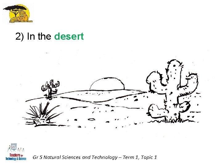 2) In the desert Gr 5 Natural Sciences and Technology – Term 1, Topic 2) In the desert Gr 5 Natural Sciences and Technology – Term 1, Topic
