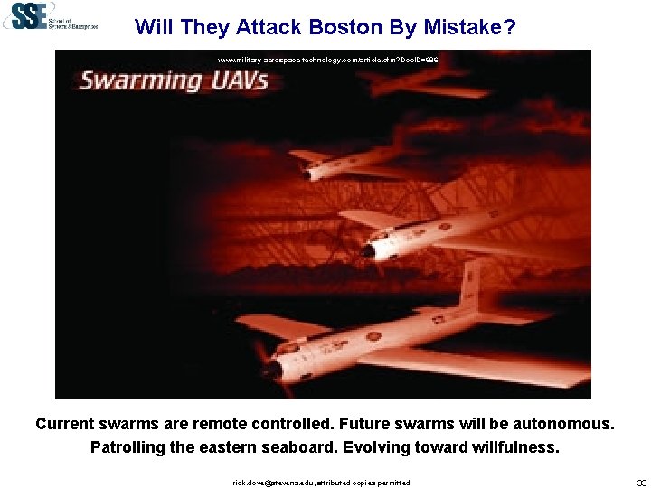 Will They Attack Boston By Mistake? www. military-aerospace-technology. com/article. cfm? Doc. ID=686 Current swarms