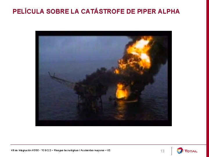 PELÍCULA SOBRE LA CATÁSTROFE DE PIPER ALPHA Kit de integración H 3 SE -