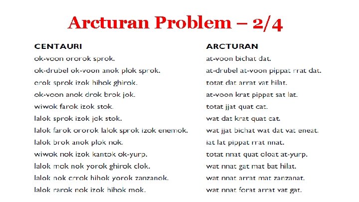 Arcturan Problem – 2/4 