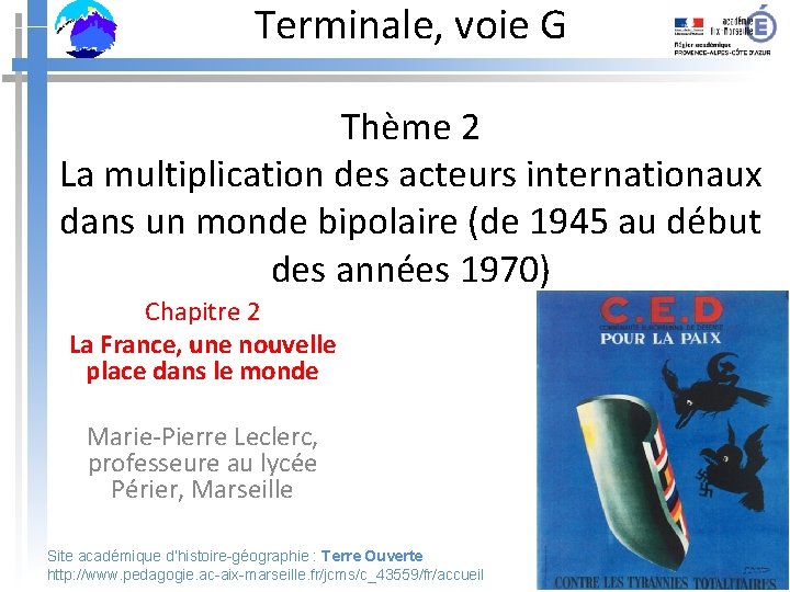 Terminale voie G Thme 2 La multiplication des