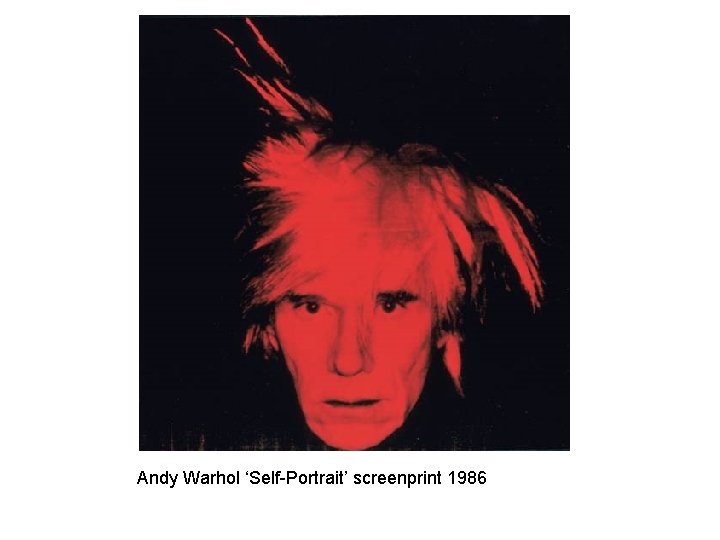 Andy Warhol ‘Self-Portrait’ screenprint 1986 