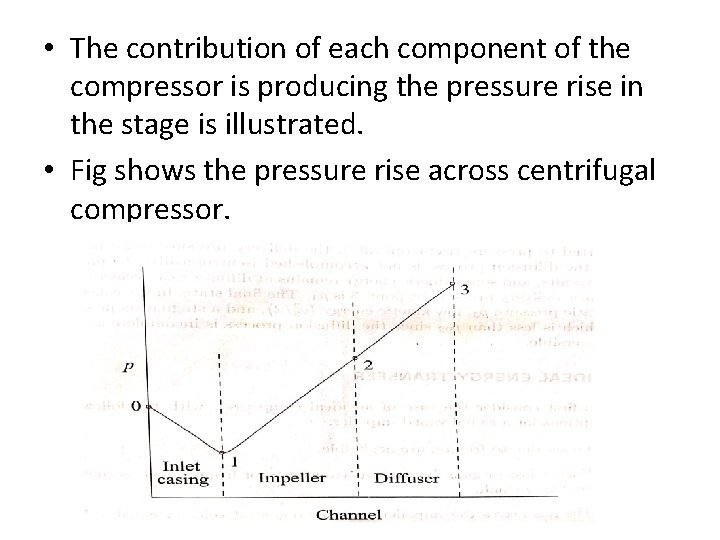  • The contribution of each component of the compressor is producing the pressure