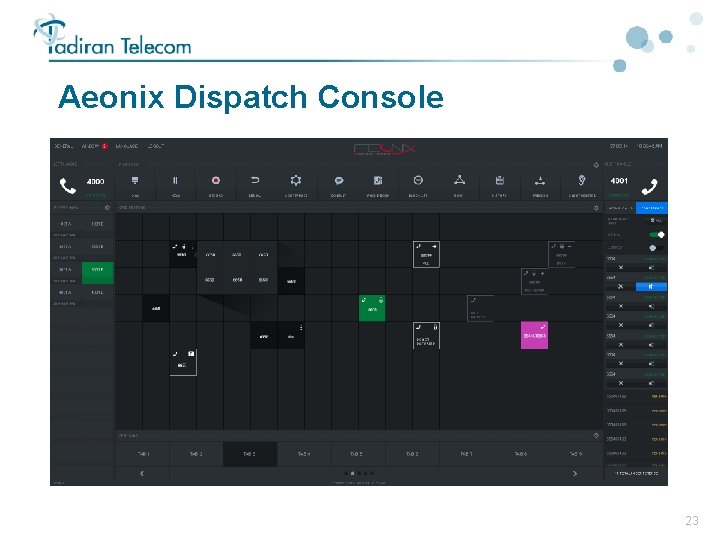 Aeonix Dispatch Console 23 Aeonix Dispatch Console 23