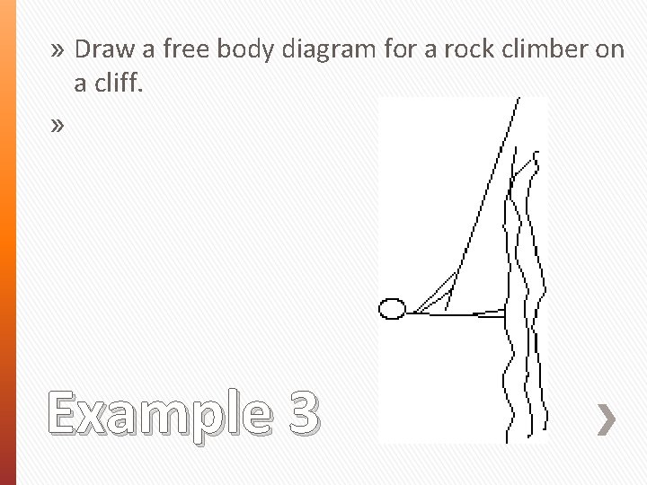 » Draw a free body diagram for a rock climber on a cliff. »