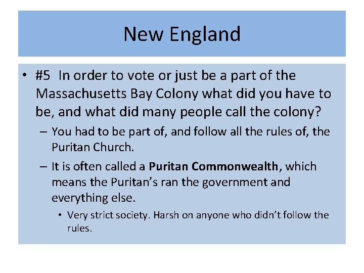 New England • #5 In order to vote or just be a part of