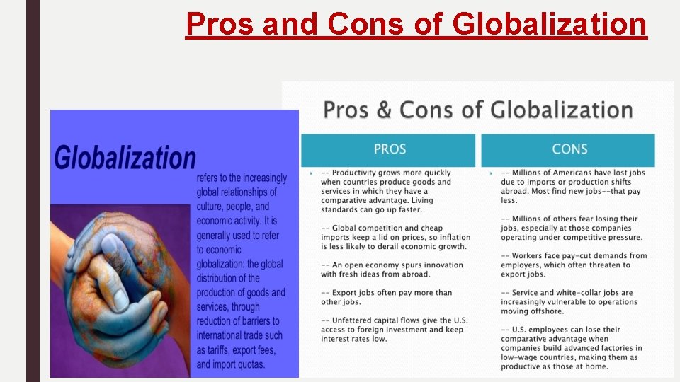 Pros and Cons of Globalization 