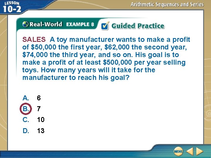 SALES A toy manufacturer wants to make a profit of $50, 000 the first