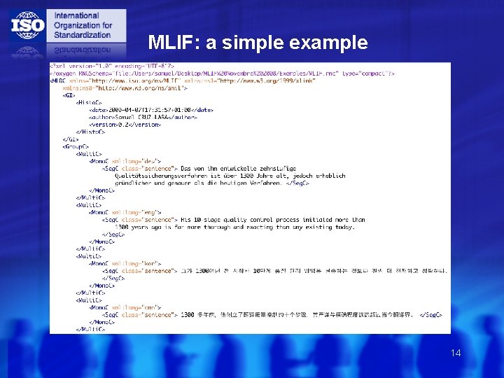 MLIF: a simple example 14 