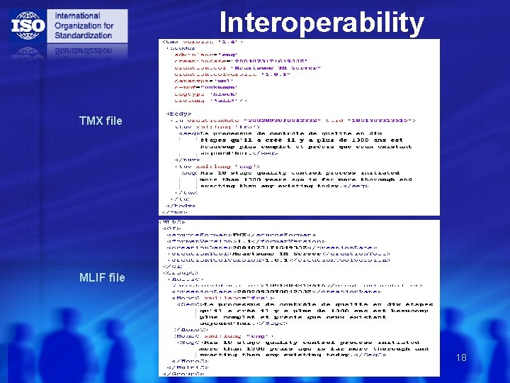 Interoperability TMX file MLIF file 18 