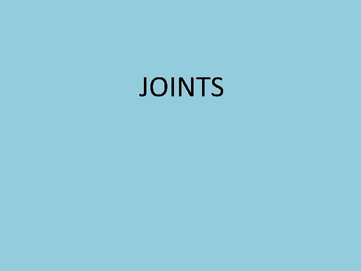 JOINTS 
