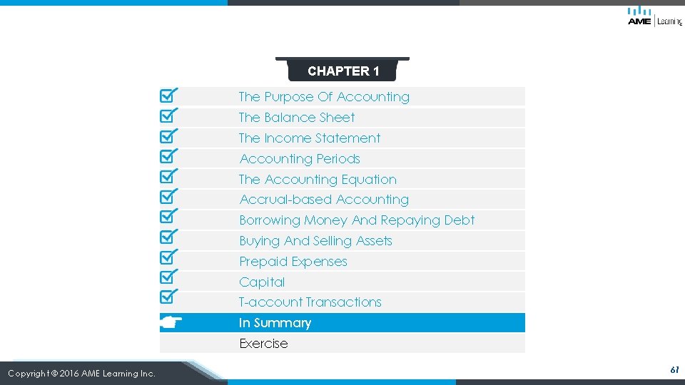 CHAPTER 1 The Purpose Of Accounting The Balance Sheet The Income Statement Accounting Periods