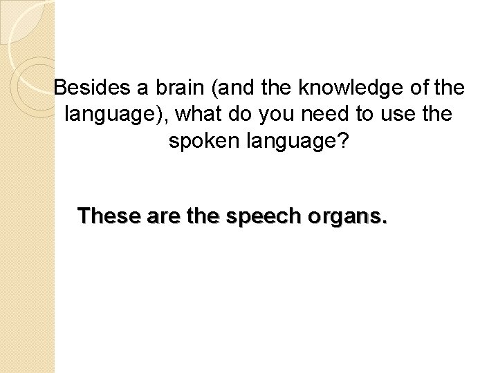 Besides a brain (and the knowledge of the language), what do you need to