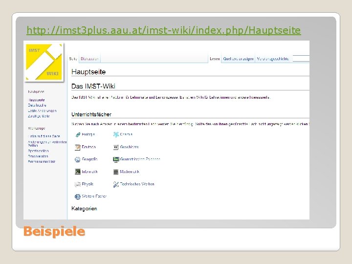 http: //imst 3 plus. aau. at/imst-wiki/index. php/Hauptseite Beispiele 