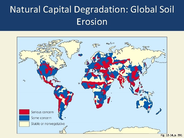 Natural Capital Degradation: Global Soil Erosion Fig. 12 -14, p. 291 