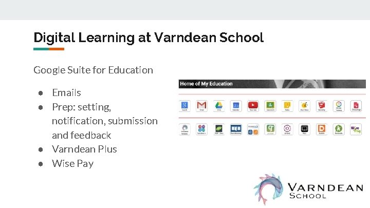 Digital Learning at Varndean School Google Suite for Education ● Emails ● Prep: setting,