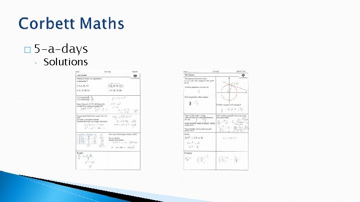 � 5 -a-days ◦ Solutions 