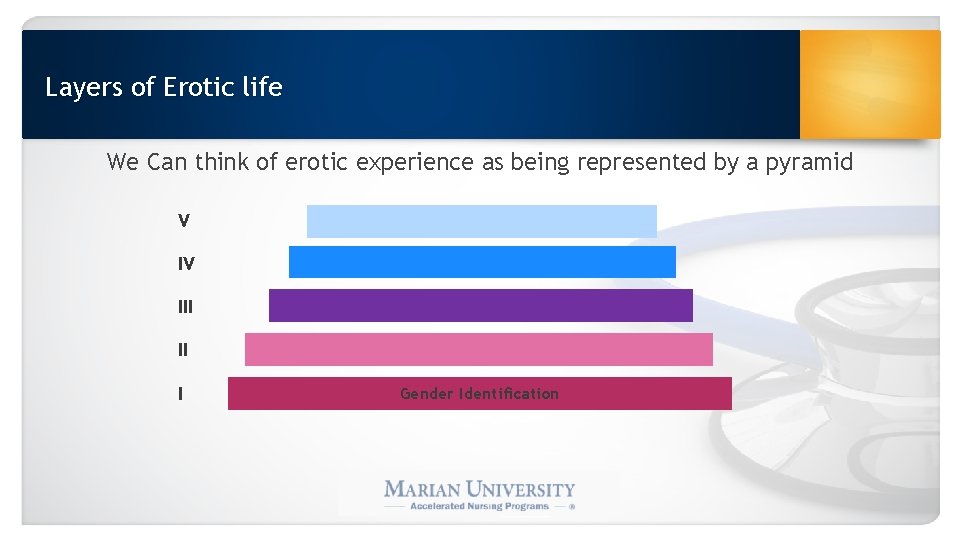 Layers of Erotic life We Can think of erotic experience as being represented by