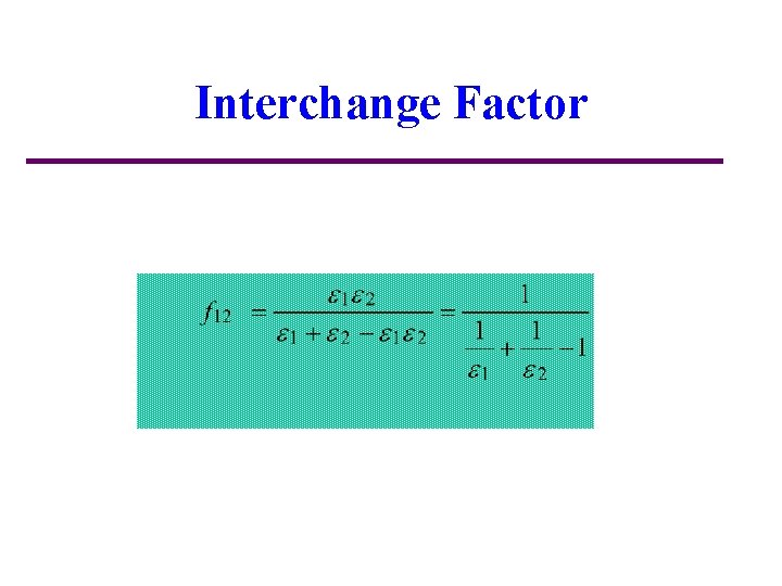 Interchange Factor 