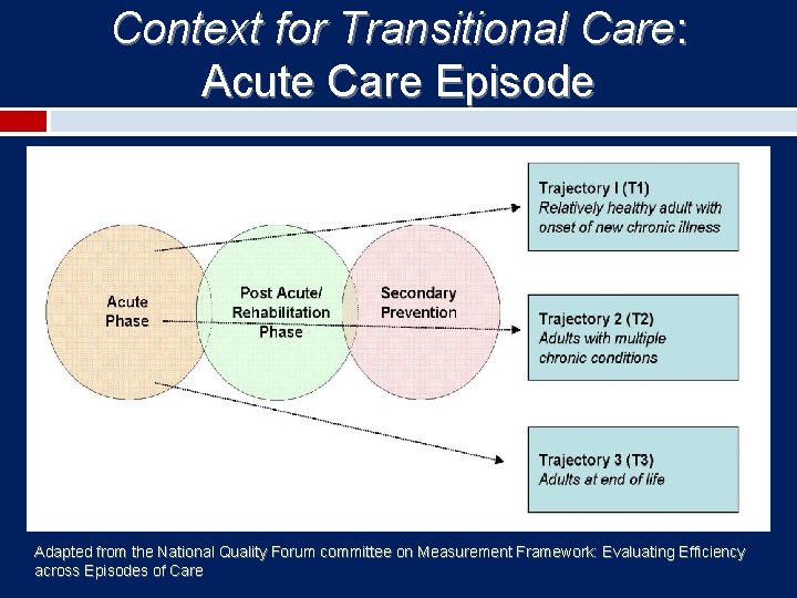 Context for Transitional Care: Acute Care Episode Adapted from the National Quality Forum committee