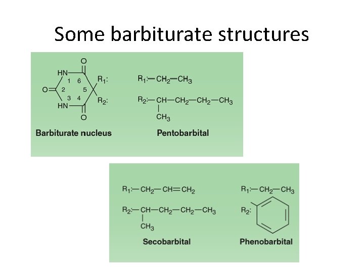 Some barbiturate structures 