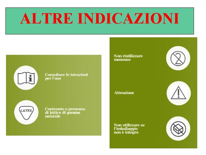 ALTRE INDICAZIONI ALTRE INDICAZIONI