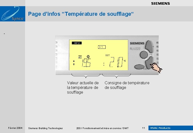 . . . . Page d’infos “Température de soufflage“ Siemens sans siemens sans bold